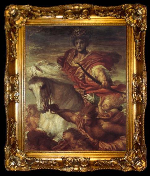 framed  Georeg frederic watts,O.M.S,R.A. The Rider on the White Horse, ta009-2